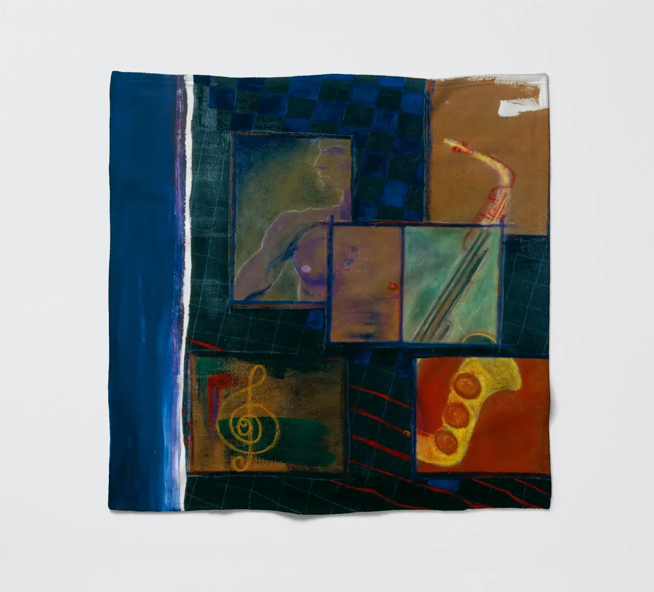 JAZZ fleece blanket by Vintage Van Gogh