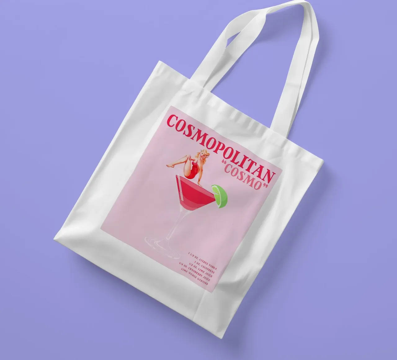 Cosmopolitan cocktail tote bag by MIa_Dispath