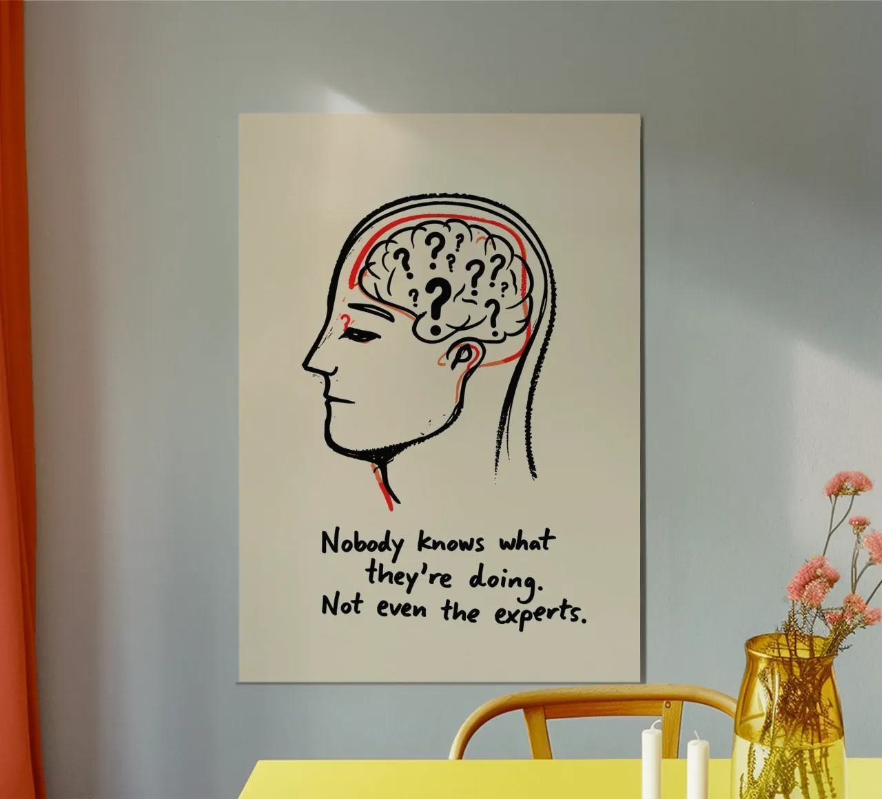 The Expert's Dilemma poster con telaio in legno da ramosashop