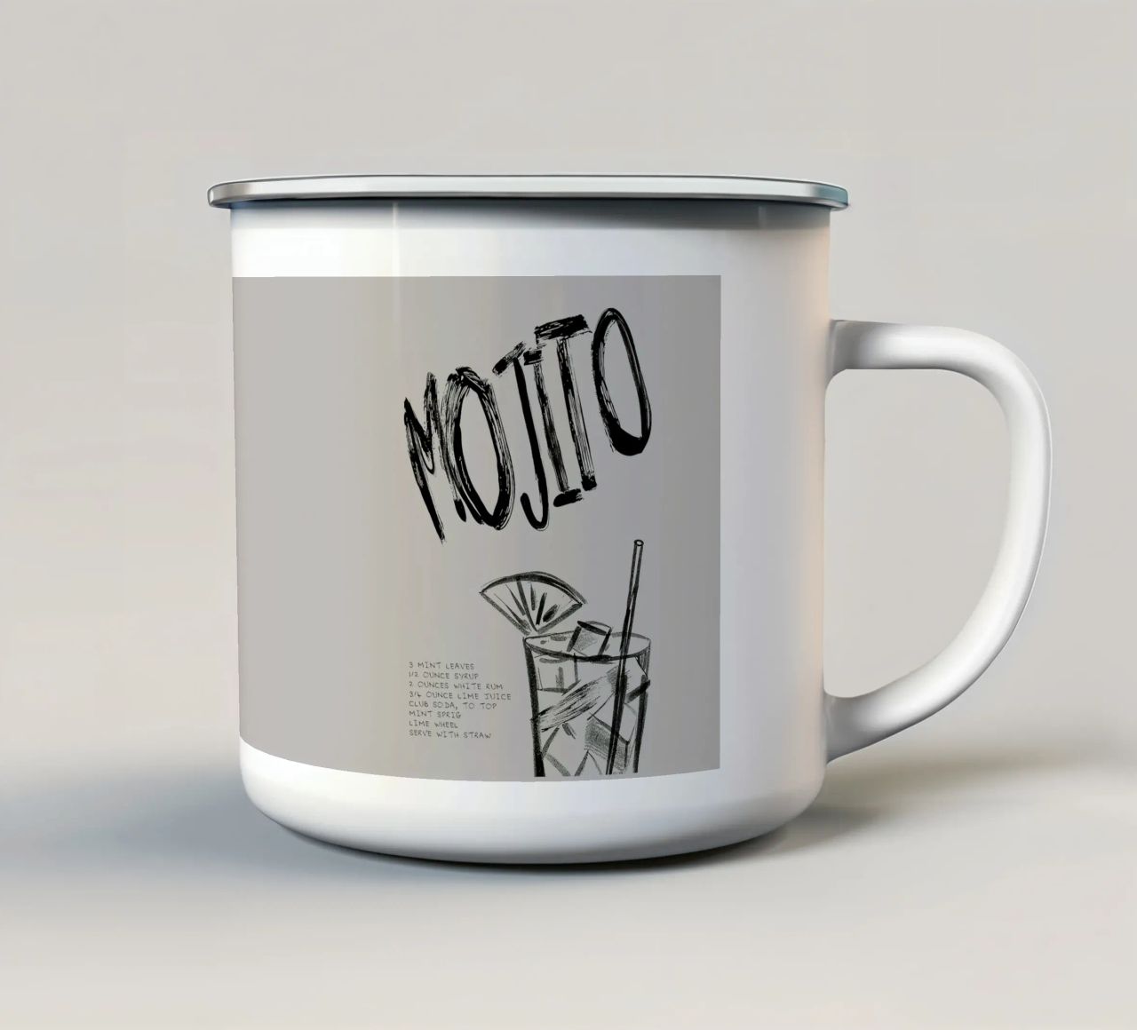 Mojito tazza in smalto da Mildred Store