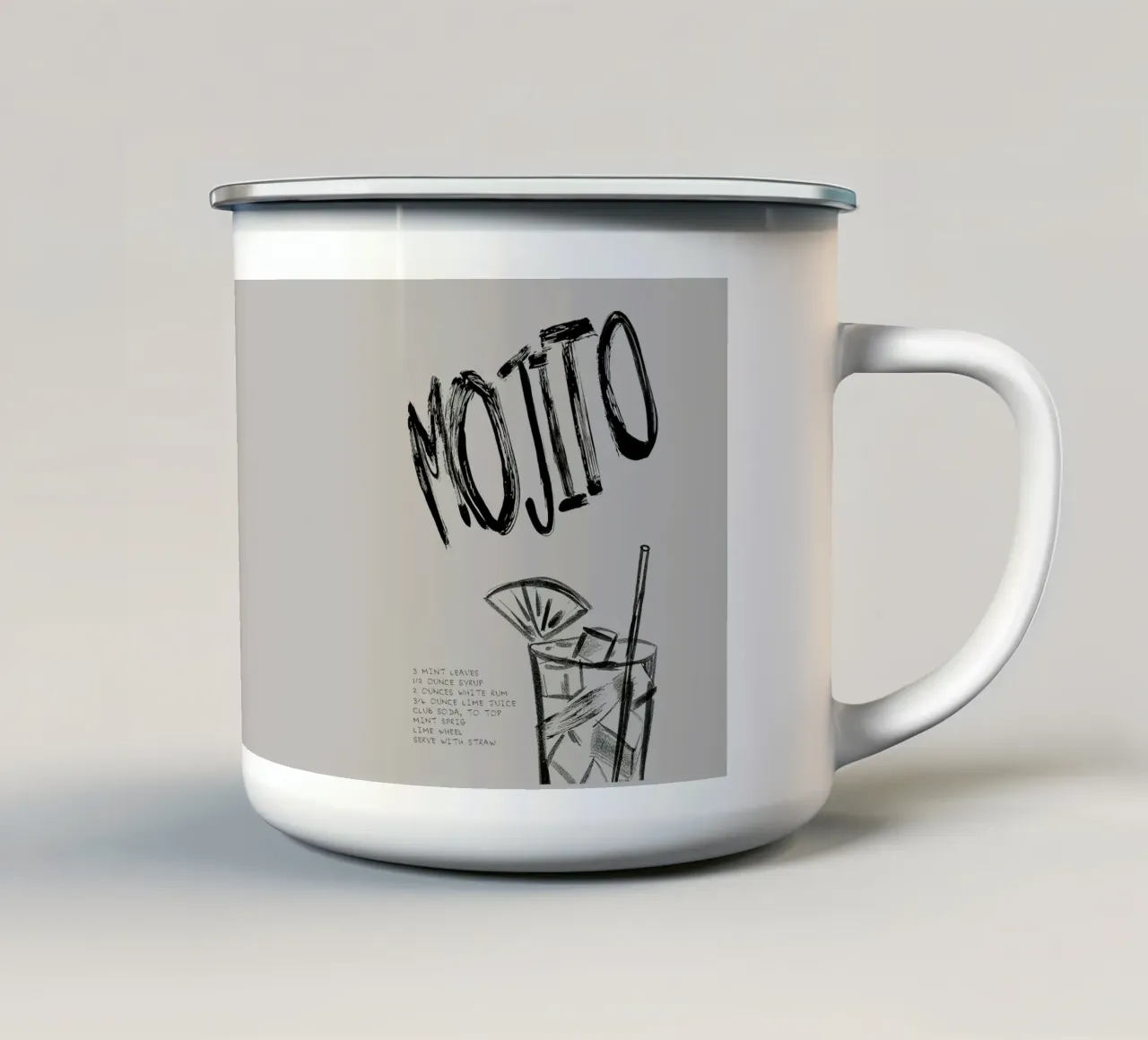 Mojito taza de esmalte de Mildred Store