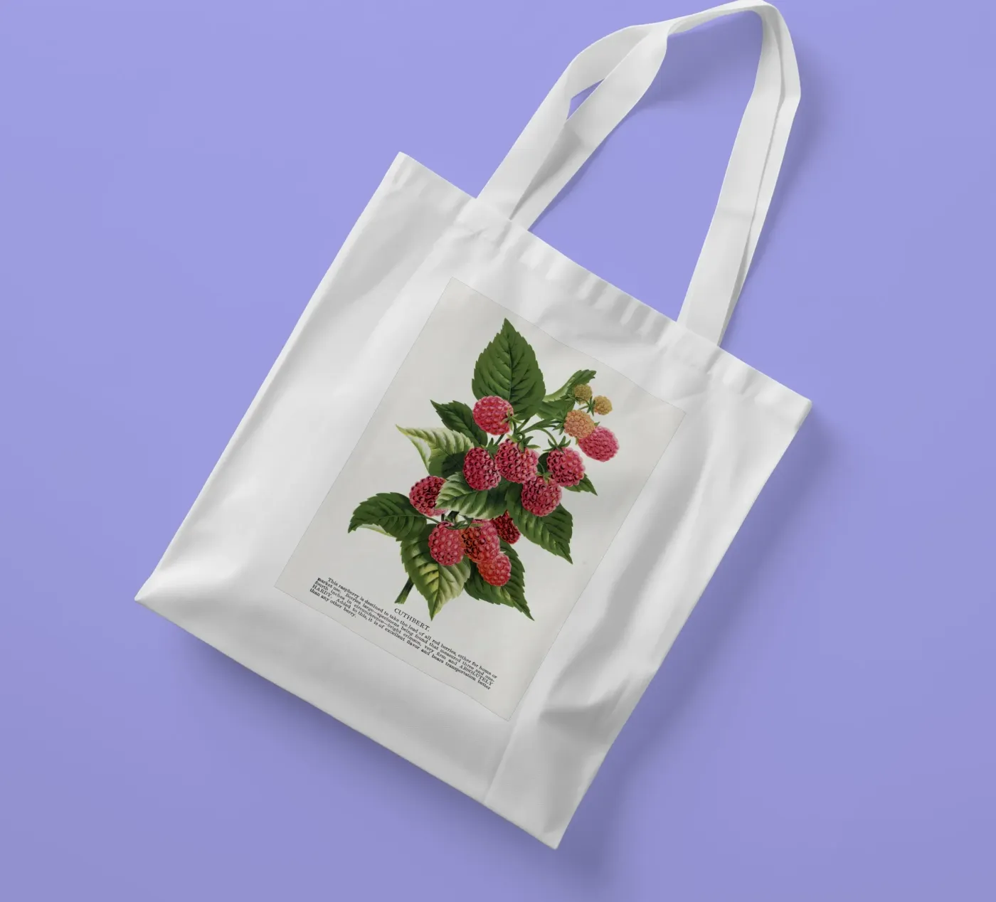 Cuthbert raspberry tote bag by vintageshop