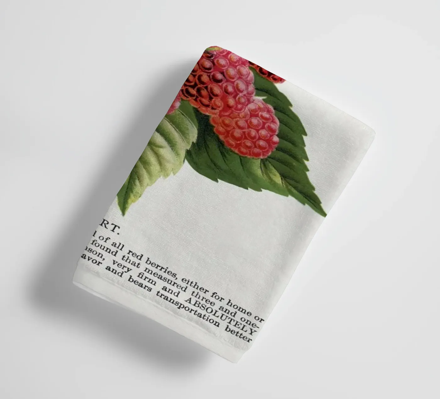 Cuthbert raspberry towel by vintageshop