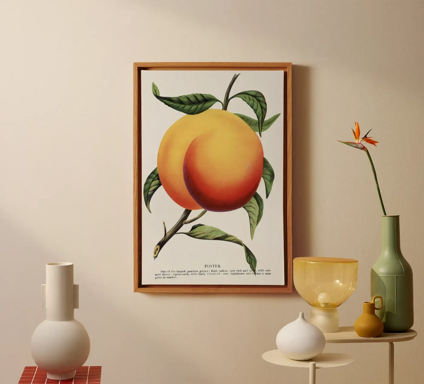 Foster peach tela da vintageshop
