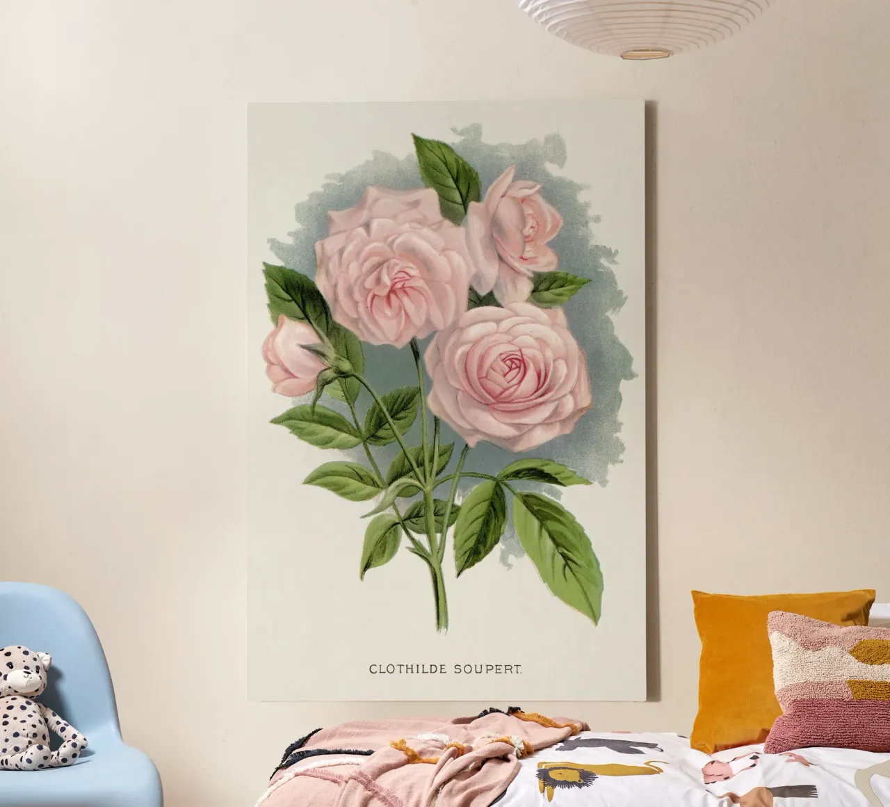 Pink rose II tela con Cornice a cassetta da vintageshop