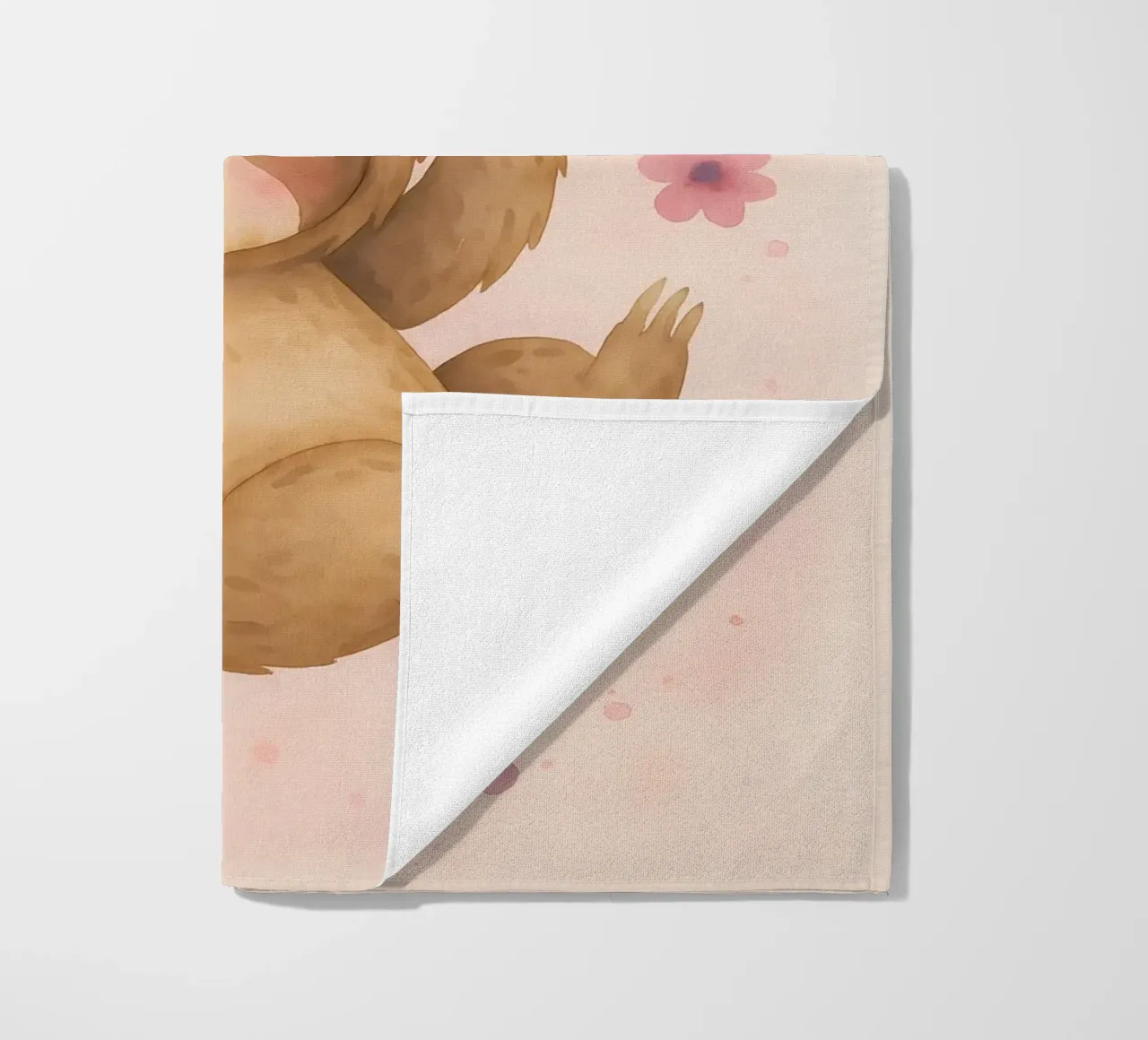 Arte "Segui i tuoi sogni" di un simpatico bradipo telo mare da flufftee