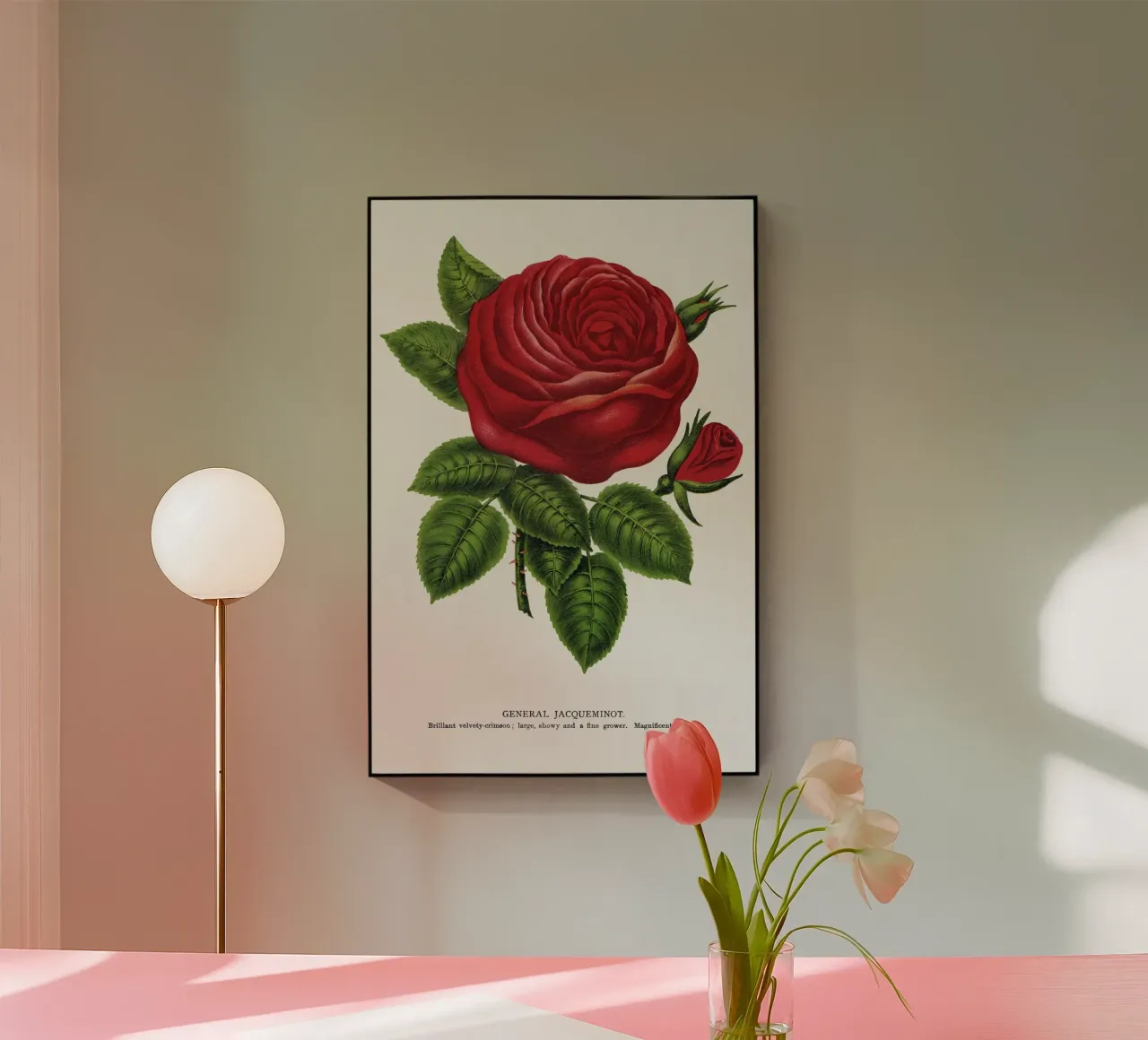 Red rose, General plexiglass da vintageshop