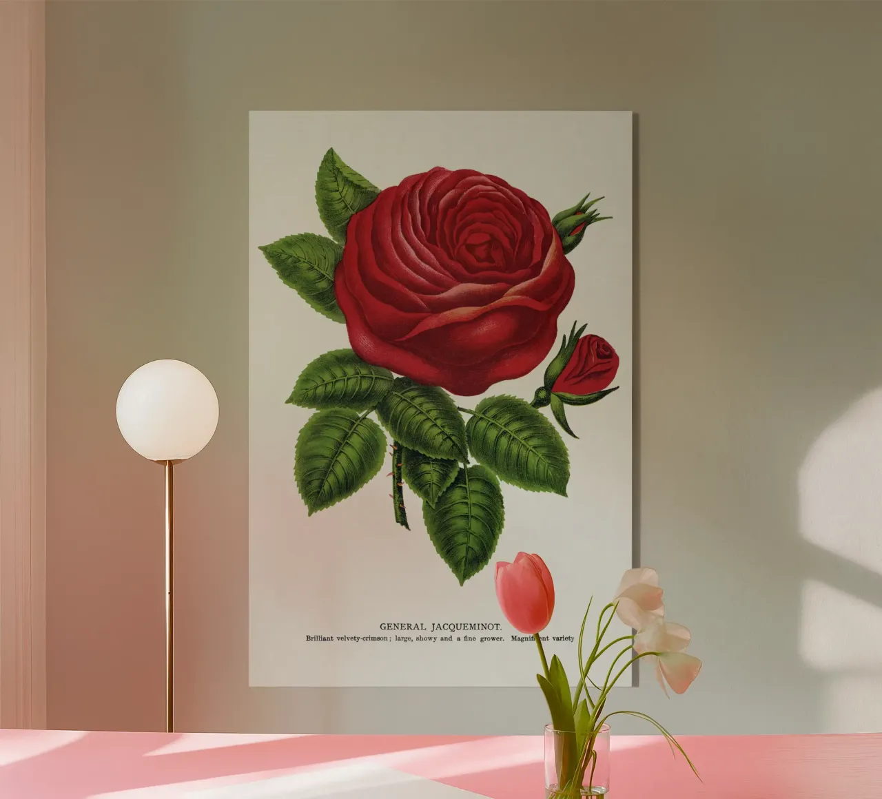 Red rose, General plexiglass da vintageshop