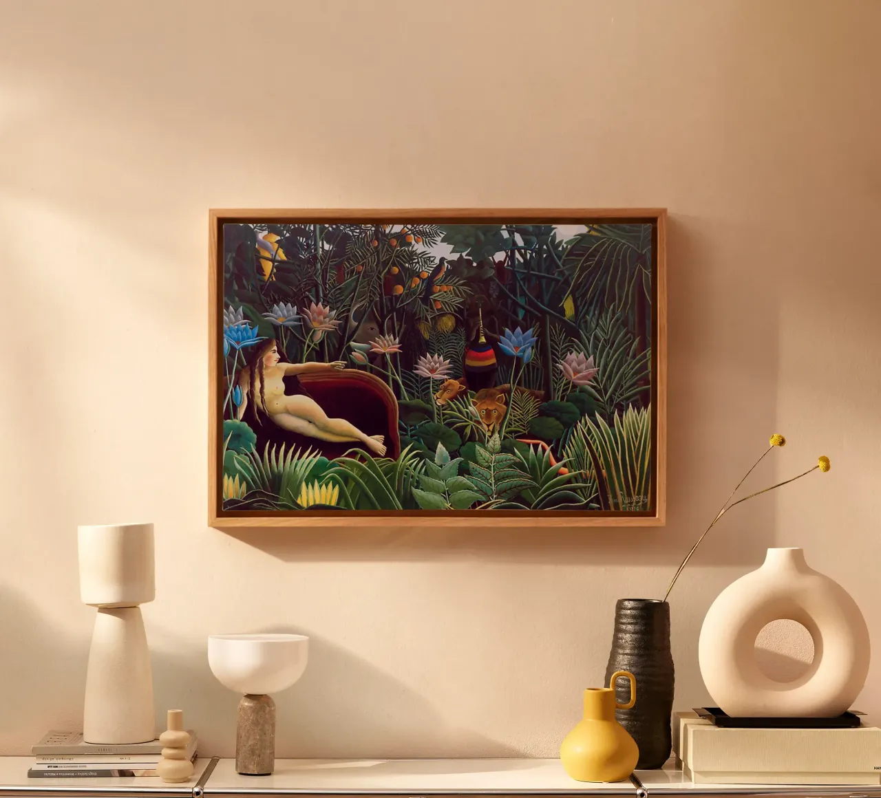 The Dream by Henri Rousseau 1910 tela con Cornice a cassetta da Art United