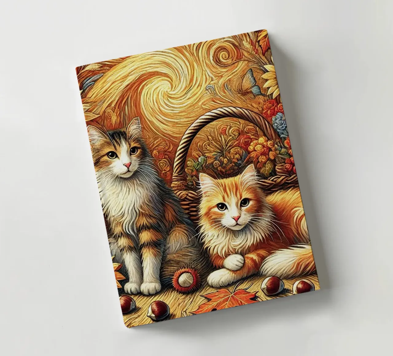 I LOVE MY DADDY IN AUTUMN, Kittycat Edition notebook by Vintage Van Gogh