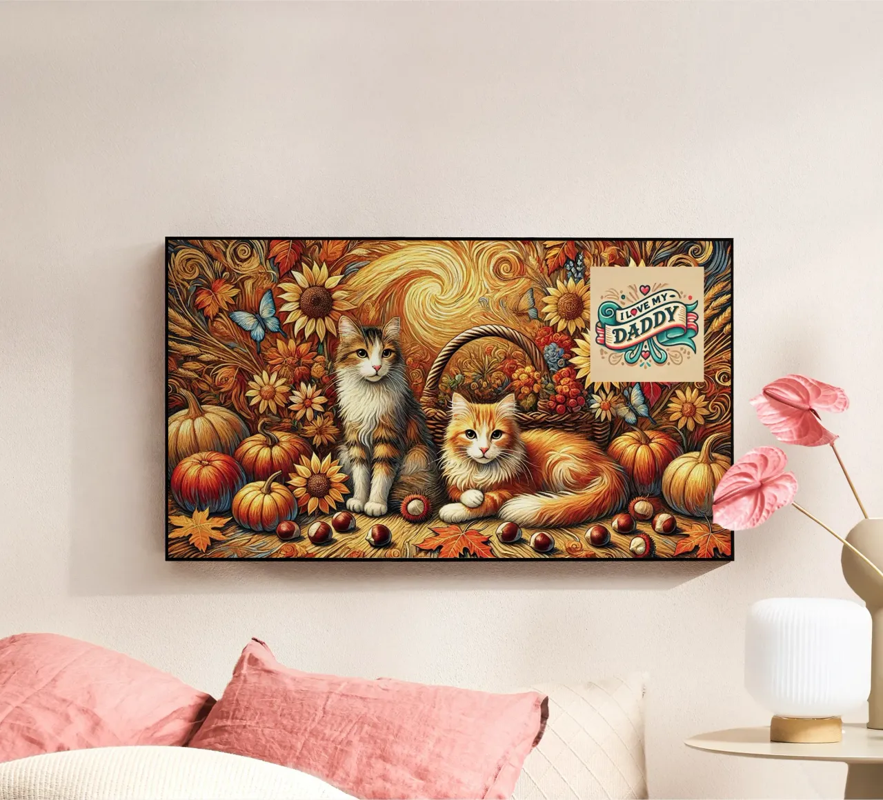 I LOVE MY DADDY IN AUTUMN, Kittycat Edition plexiglass da Vintage Van Gogh