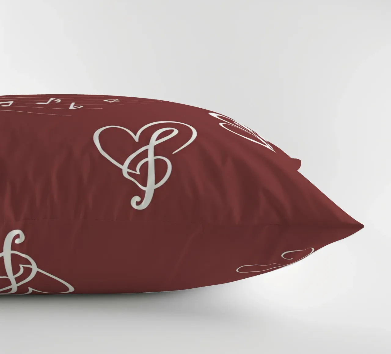Design musicale con cuore, violino e farfalla - Bordeaux cuscino da StrindesignStudio