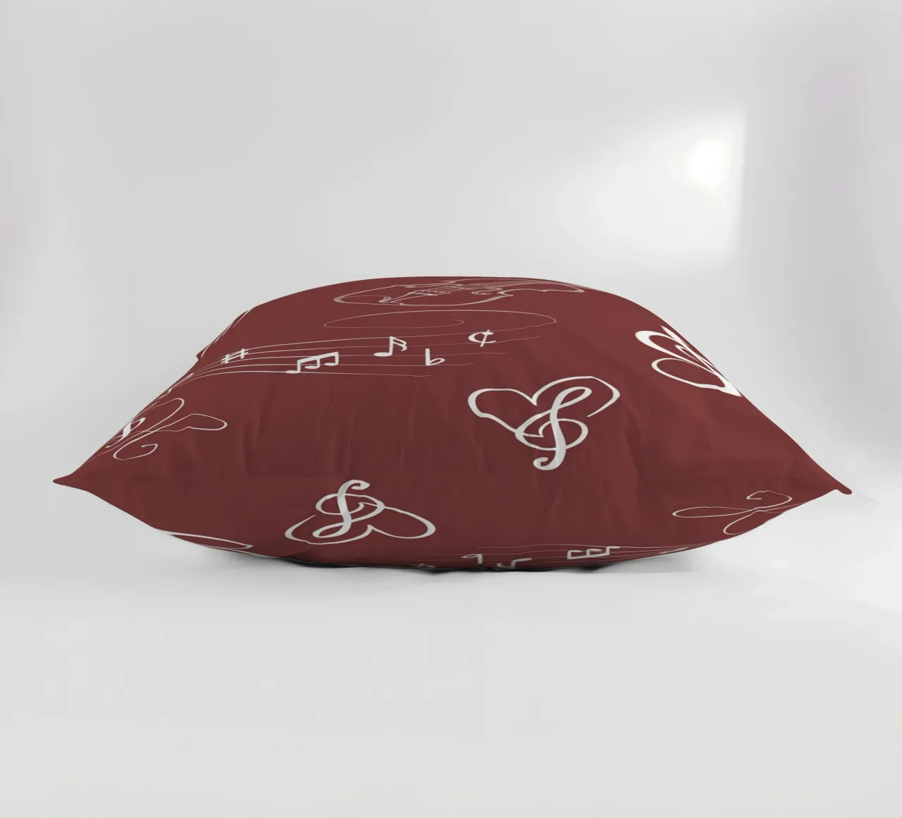 Design musicale con cuore, violino e farfalla - Bordeaux cuscino da StrindesignStudio