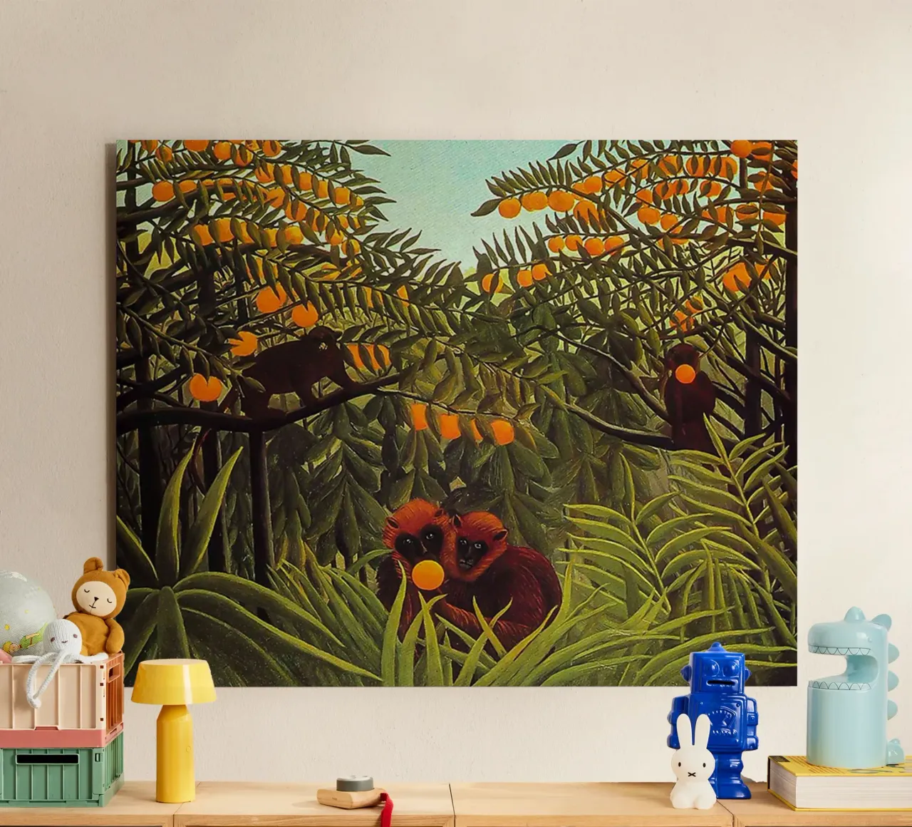 Henri Rousseau - Apes in an Orange Grove alluminio dibond da Art United