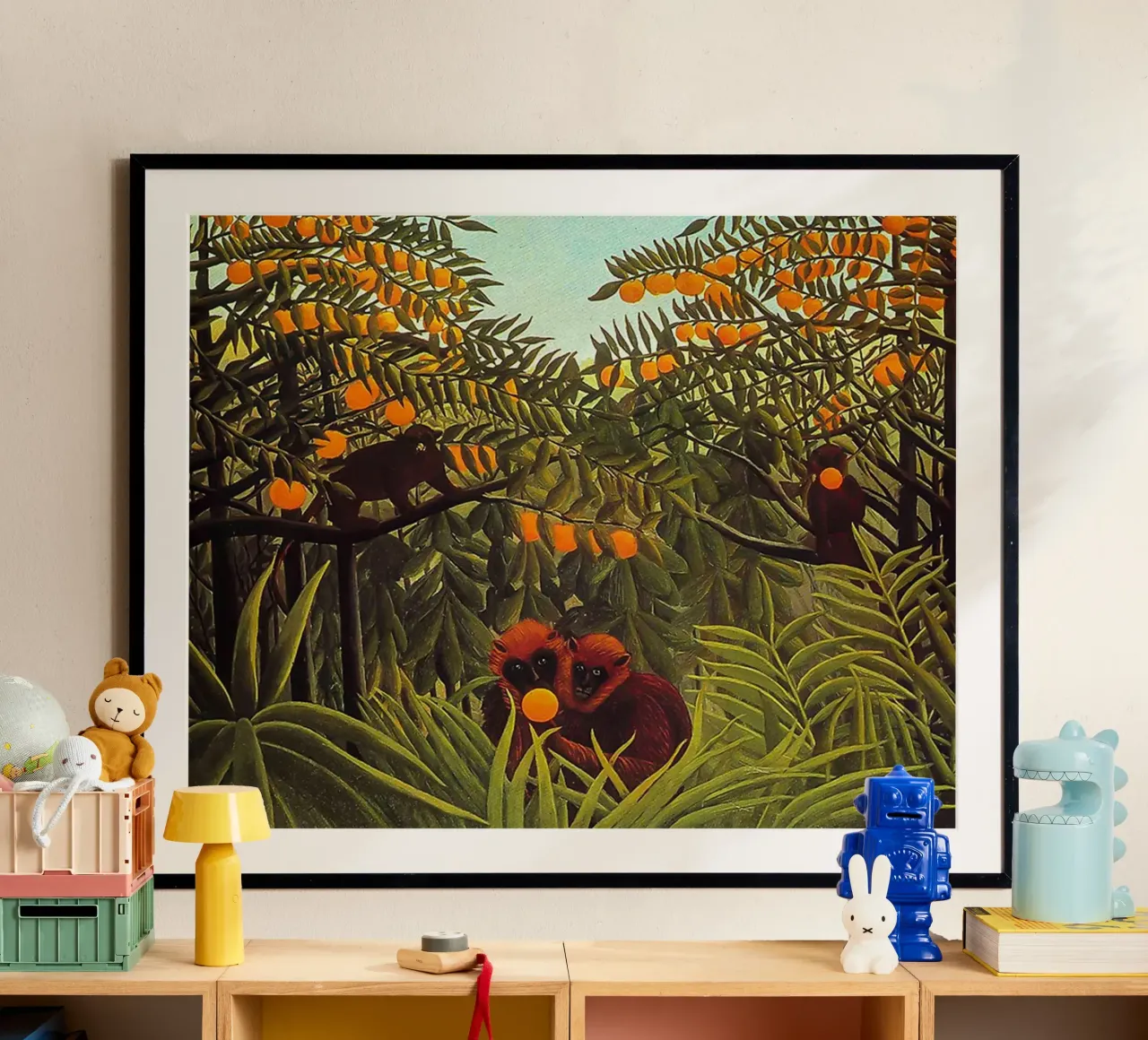Henri Rousseau - Apes in an Orange Grove carta hahnemühle da Art United