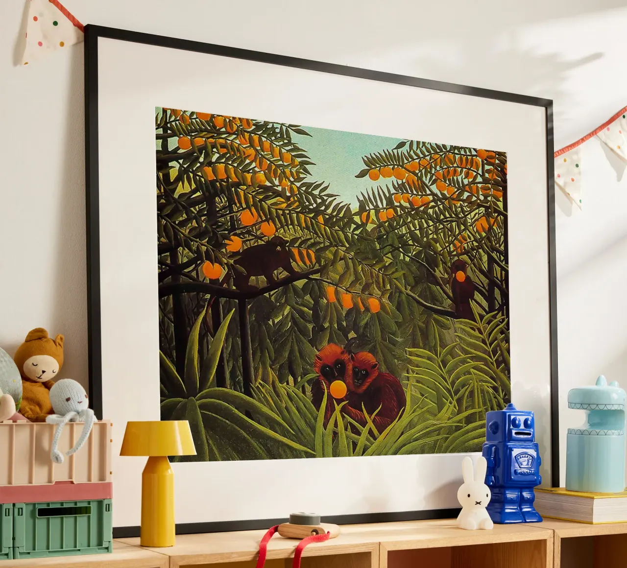 Henri Rousseau - Apes in an Orange Grove carta hahnemühle da Art United