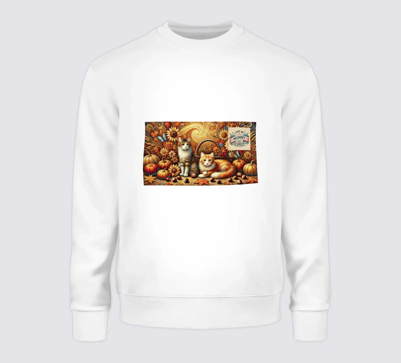I LOVE MY MOMMY IN AUTUMN, Kittycat Edition felpa da Vintage Van Gogh