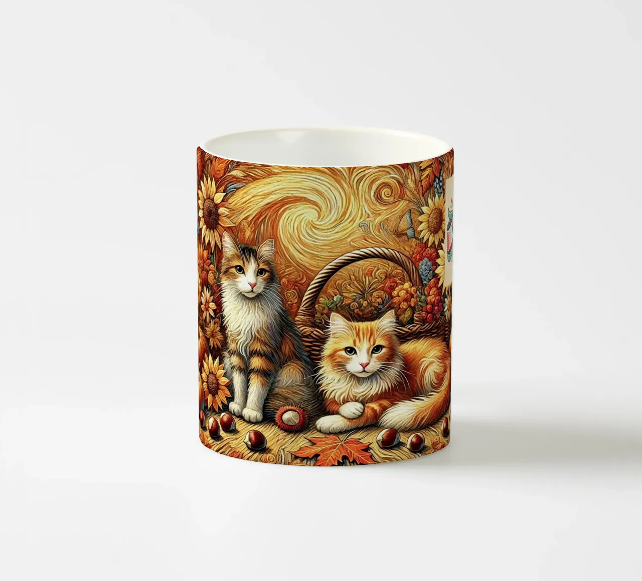 I LOVE MY MOMMY IN AUTUMN, Kittycat Edition tazza in ceramica da Vintage Van Gogh