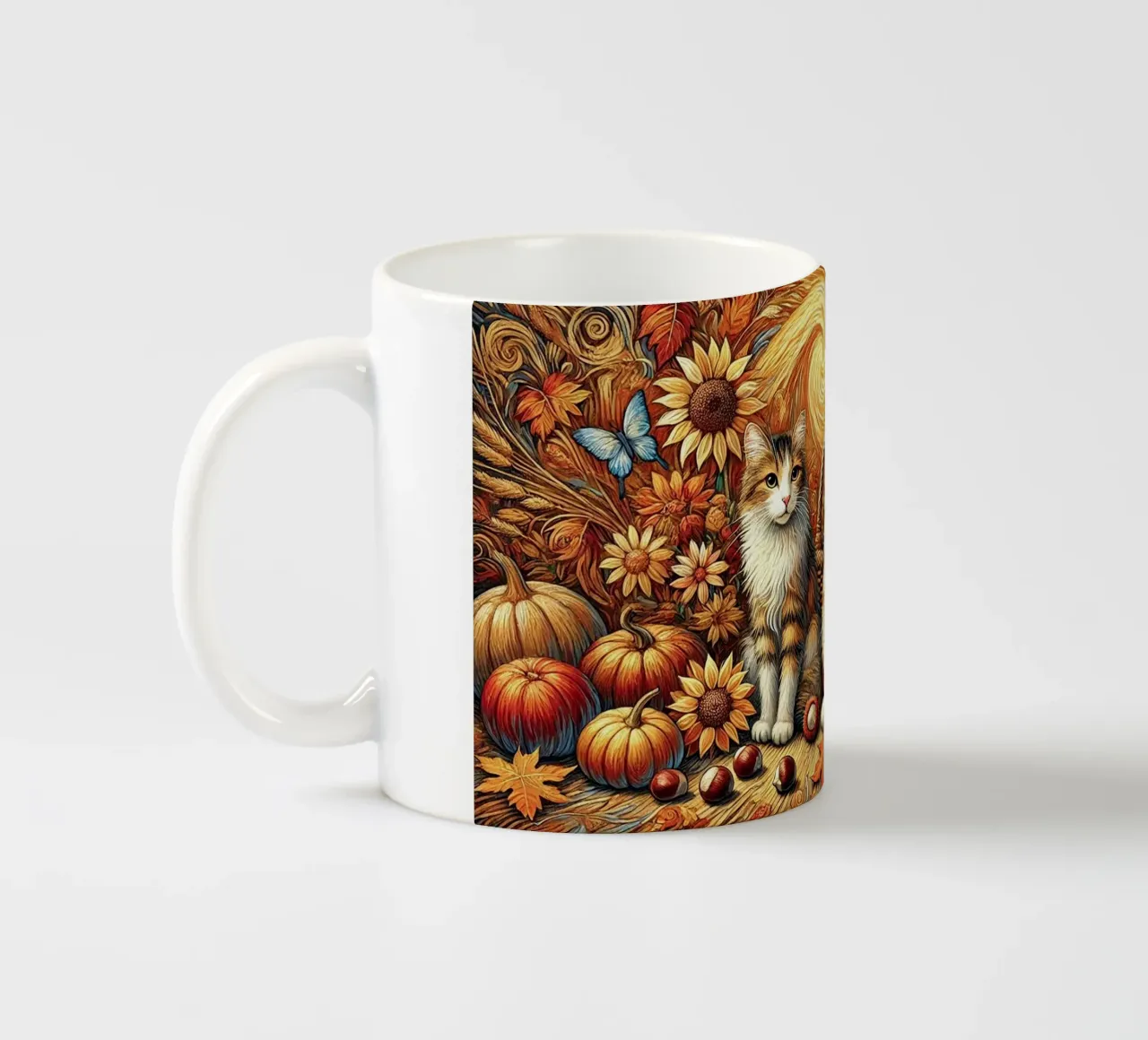 I LOVE MY MOMMY IN AUTUMN, Kittycat Edition tazza in ceramica da Vintage Van Gogh