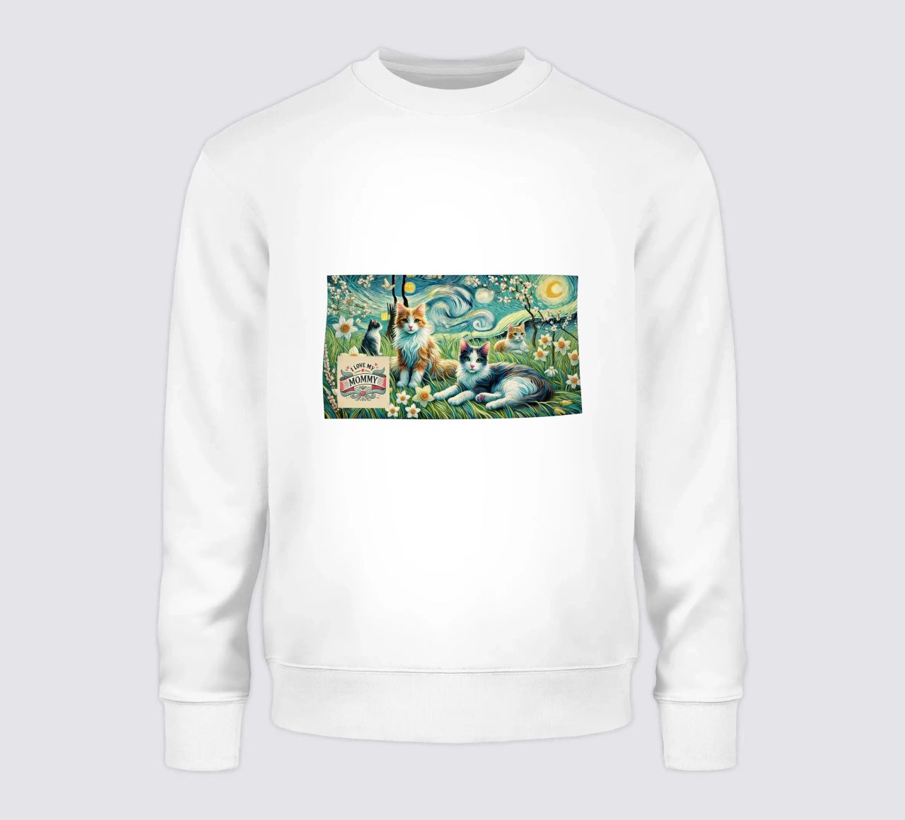 I LOVE MY MOMMY IN SPRING, Kittycat Edition felpa da Vintage Van Gogh