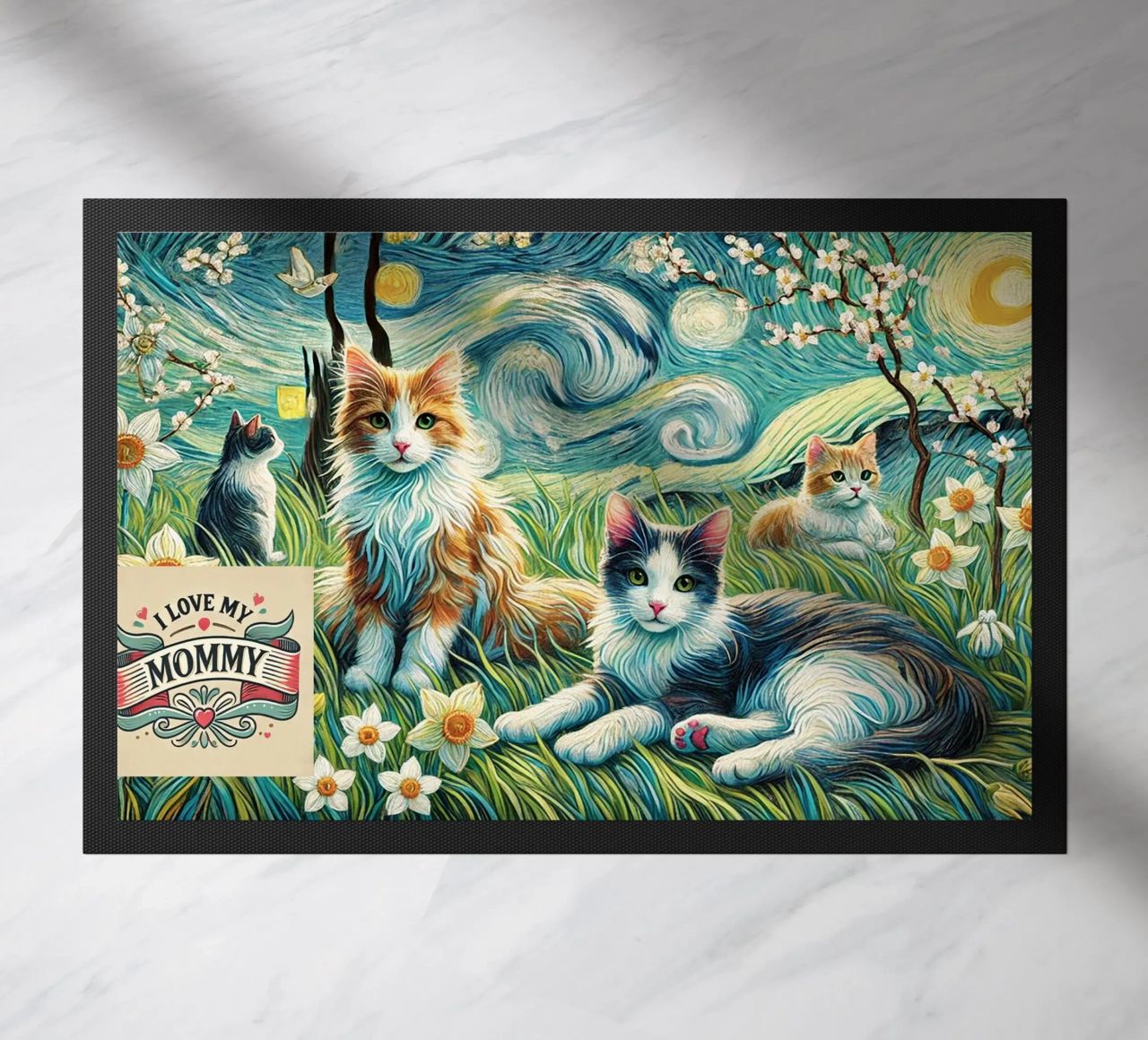 I LOVE MY MOMMY IN SPRING, Kittycat Edition zerbino da Vintage Van Gogh