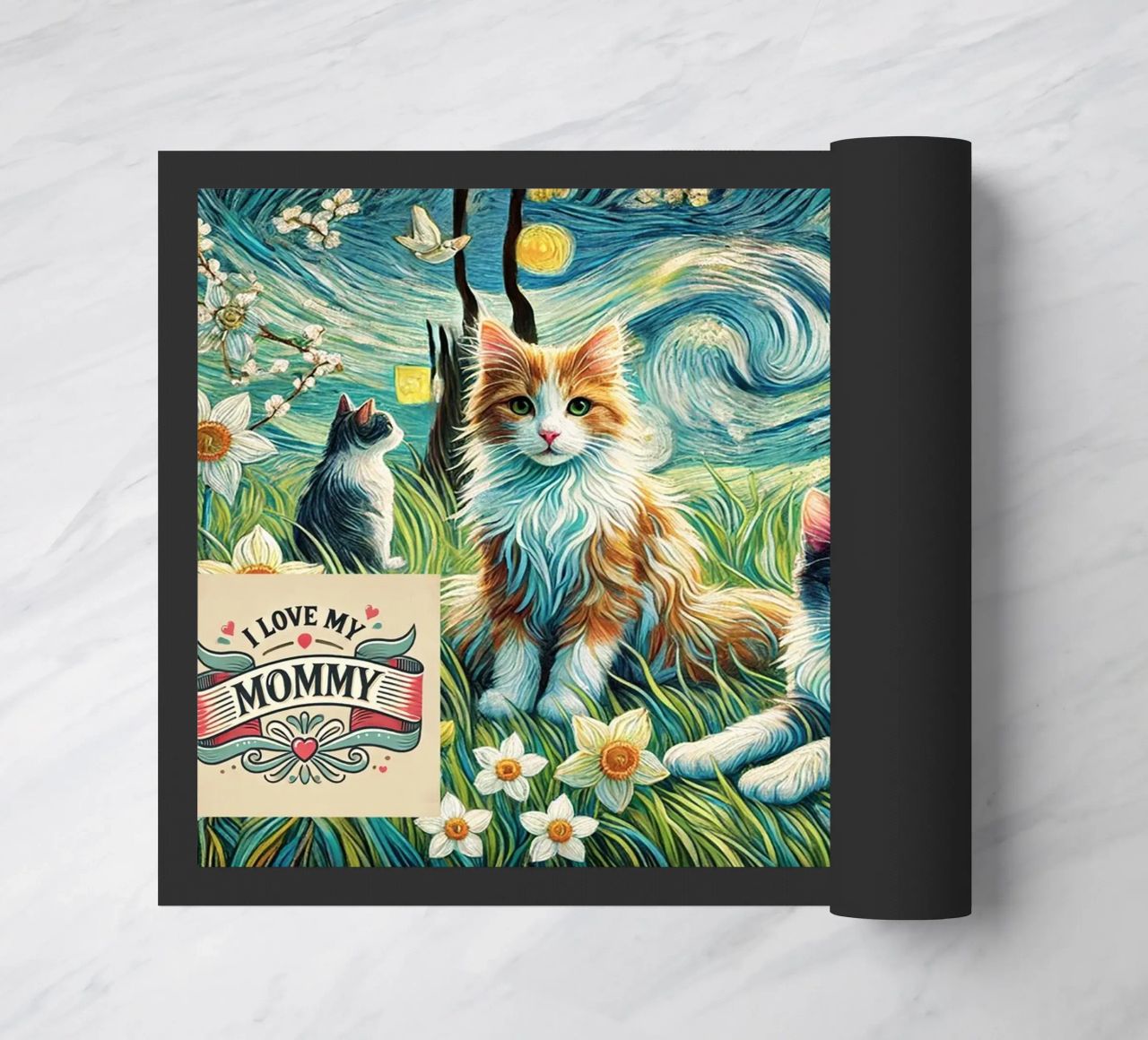 I LOVE MY MOMMY IN SPRING, Kittycat Edition zerbino da Vintage Van Gogh