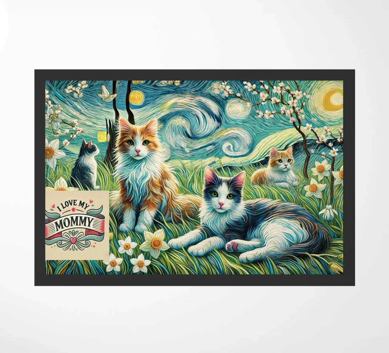 I LOVE MY MOMMY IN SPRING, Kittycat Edition zerbino da Vintage Van Gogh
