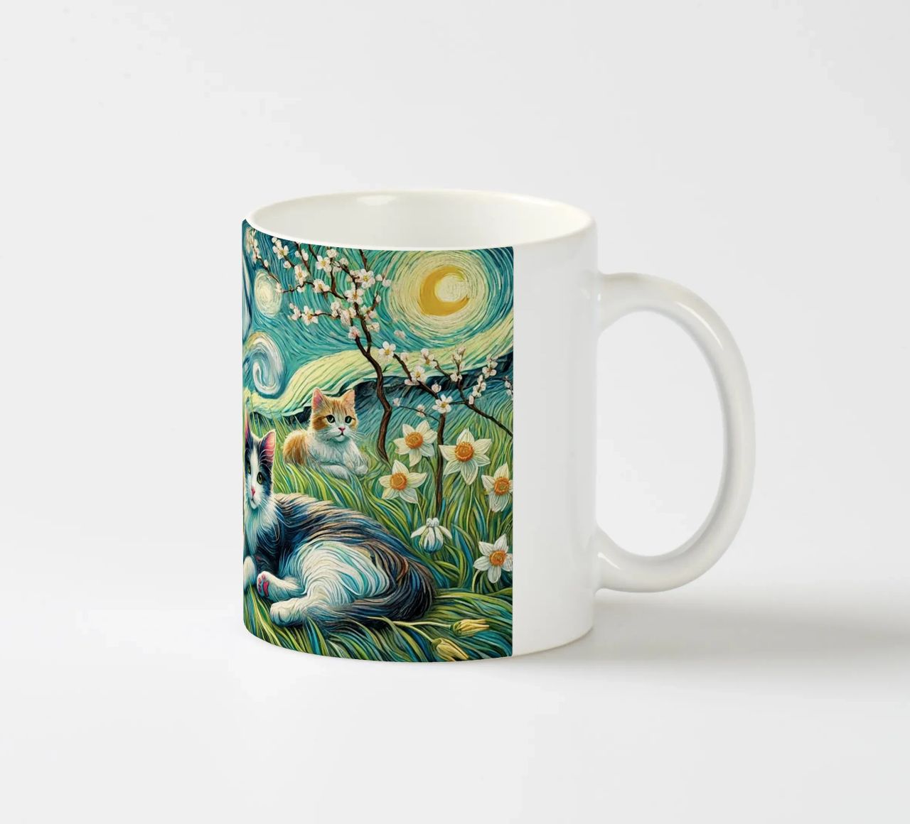 I LOVE MY MOMMY IN SPRING, Kittycat Edition tazza in ceramica da Vintage Van Gogh