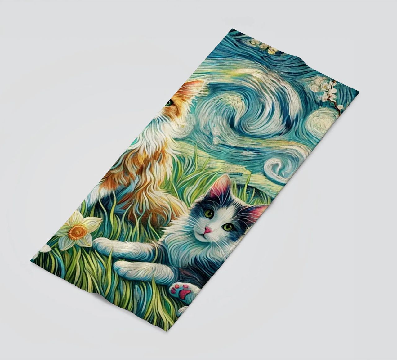I LOVE MY MOMMY IN SPRING, Kittycat Edition telo mare da Vintage Van Gogh