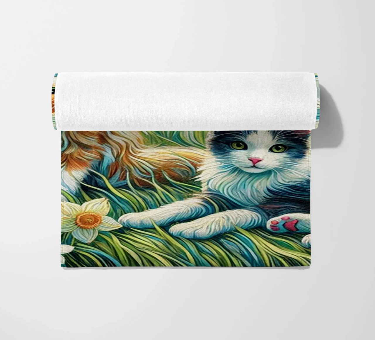 I LOVE MY MOMMY IN SPRING, Kittycat Edition telo mare da Vintage Van Gogh