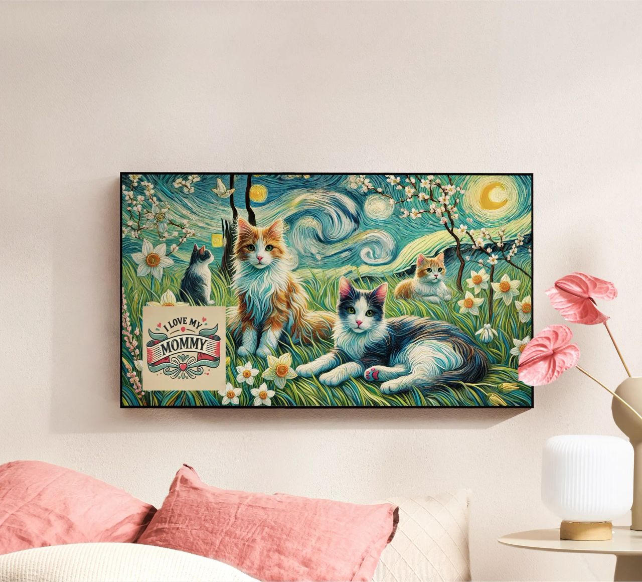 I LOVE MY MOMMY IN SPRING, Kittycat Edition plexiglass da Vintage Van Gogh