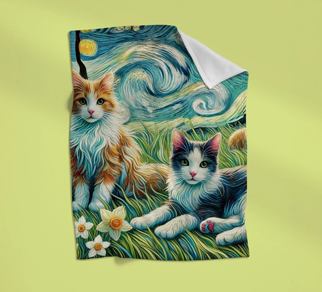 I LOVE MY MOMMY IN SPRING, Kittycat Edition coperta in pile da Vintage Van Gogh