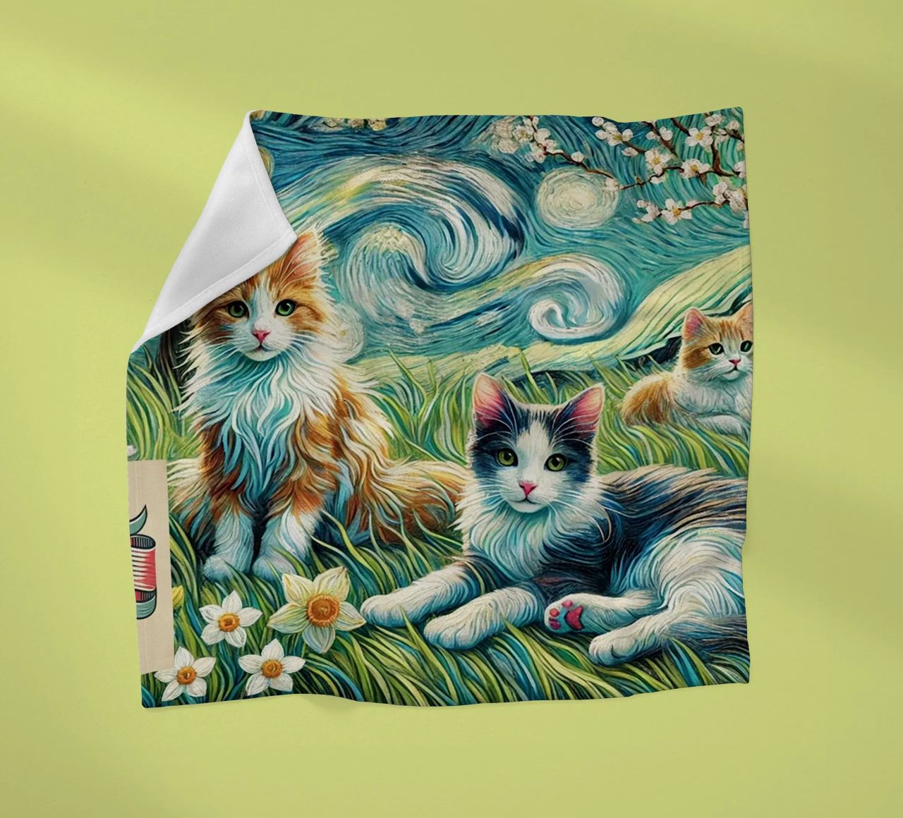 I LOVE MY MOMMY IN SPRING, Kittycat Edition coperta in pile da Vintage Van Gogh
