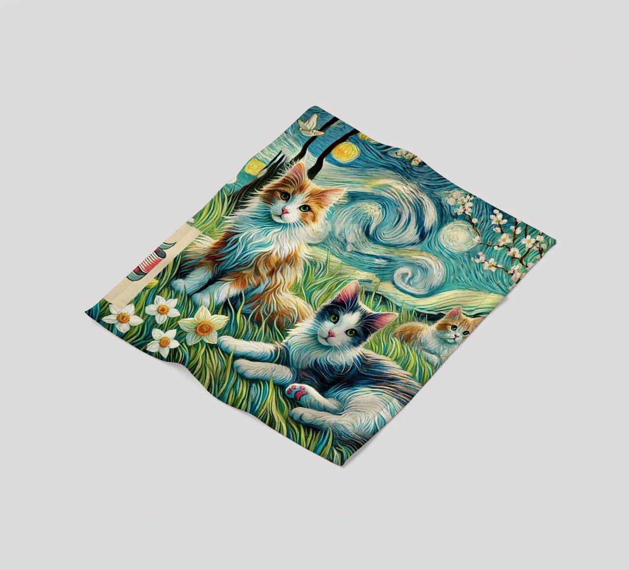 I LOVE MY MOMMY IN SPRING, Kittycat Edition coperta in pile da Vintage Van Gogh