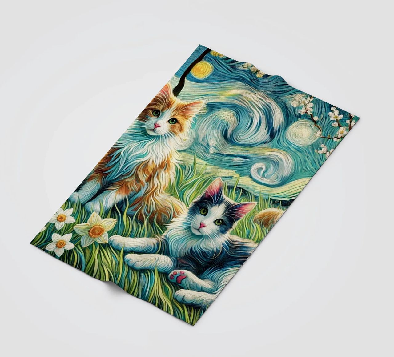 I LOVE MY MOMMY IN SPRING, Kittycat Edition coperta in pile da Vintage Van Gogh