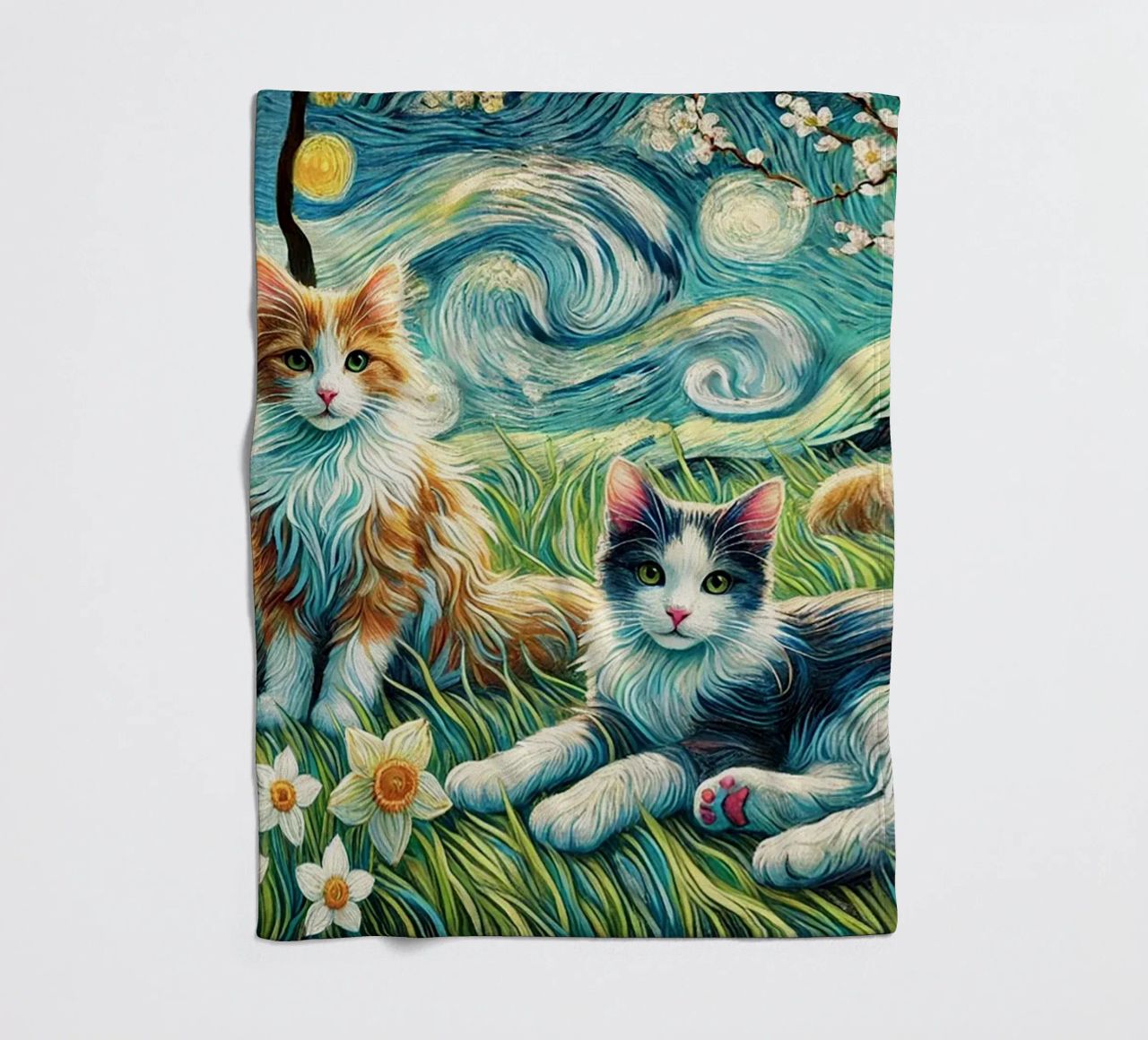 I LOVE MY MOMMY IN SPRING, Kittycat Edition coperta in pile da Vintage Van Gogh