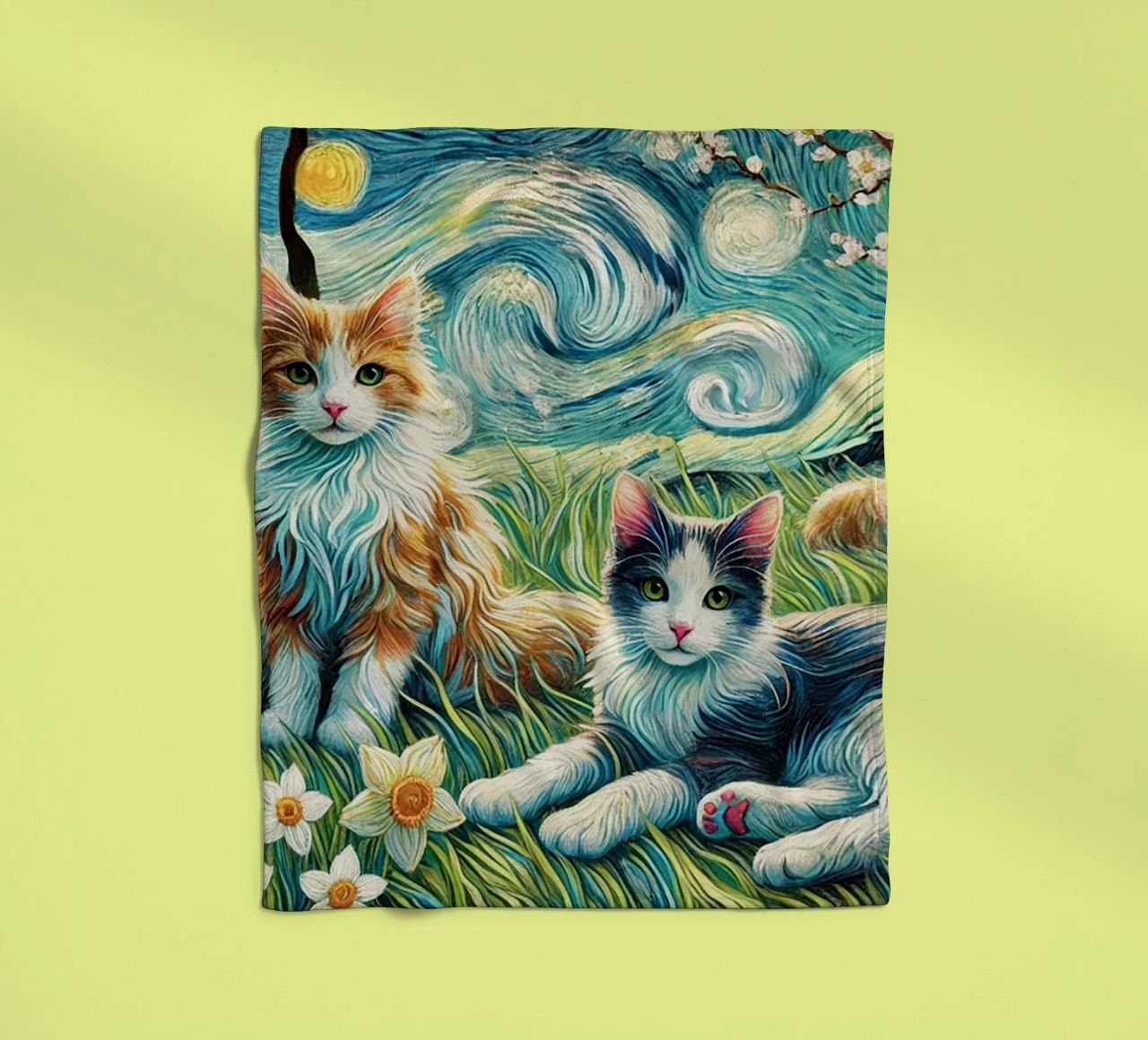 I LOVE MY MOMMY IN SPRING, Kittycat Edition coperta in pile da Vintage Van Gogh