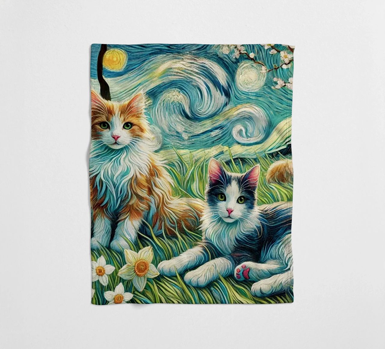 I LOVE MY MOMMY IN SPRING, Kittycat Edition coperta in pile da Vintage Van Gogh