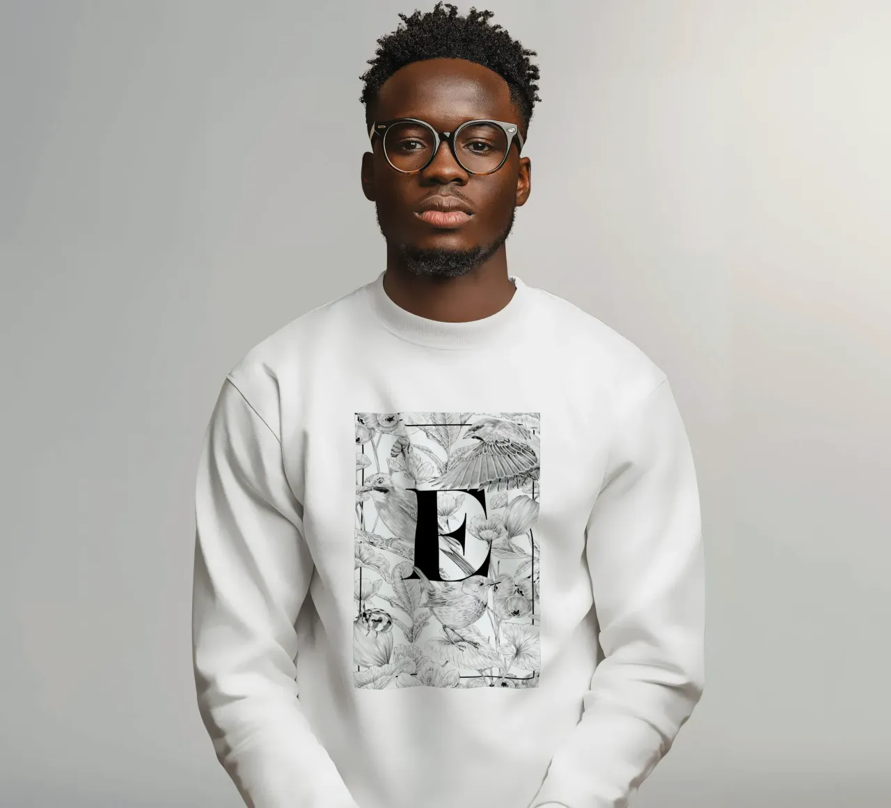 Floral Alphabet E felpa da Faunesque