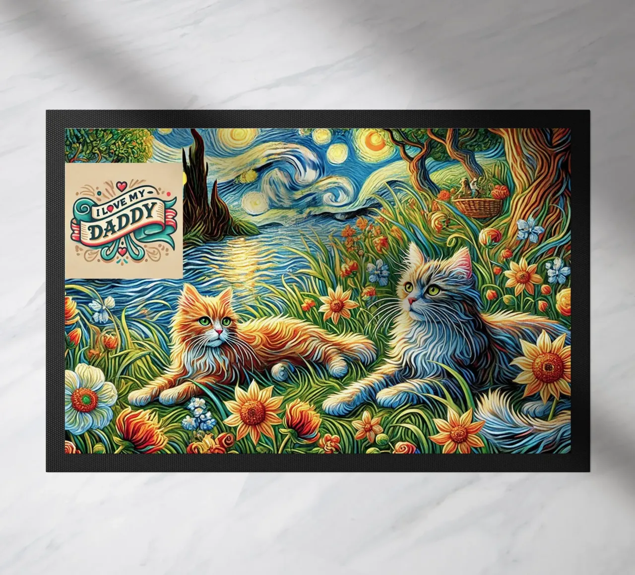 I LOVE MY DADDY IN SUMMER, Kittycat Edition zerbino da Vintage Van Gogh