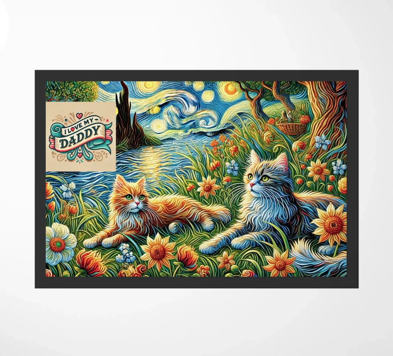 I LOVE MY DADDY IN SUMMER, Kittycat Edition zerbino da Vintage Van Gogh
