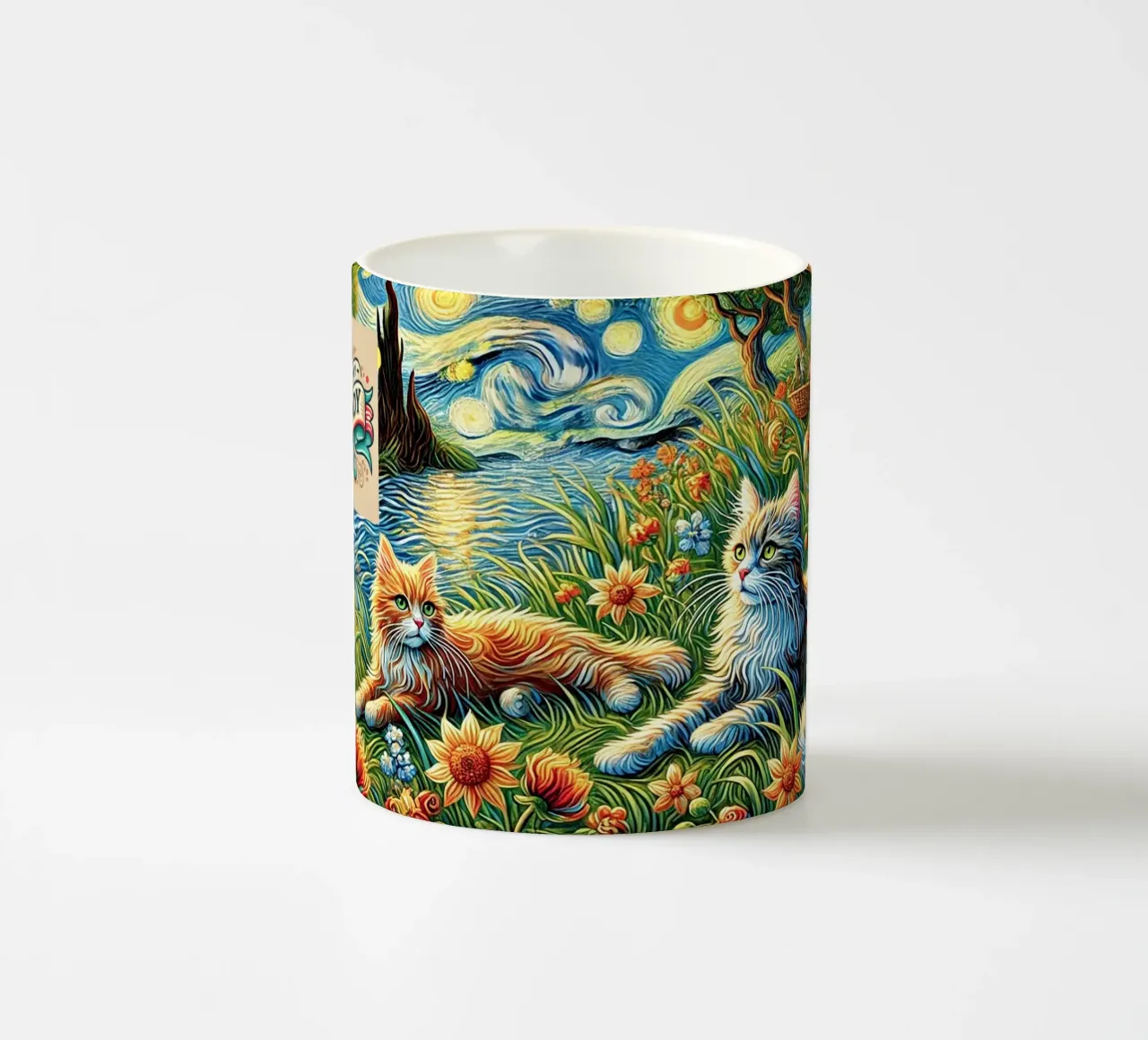 I LOVE MY DADDY IN SUMMER, Kittycat Edition tazza in ceramica da Vintage Van Gogh