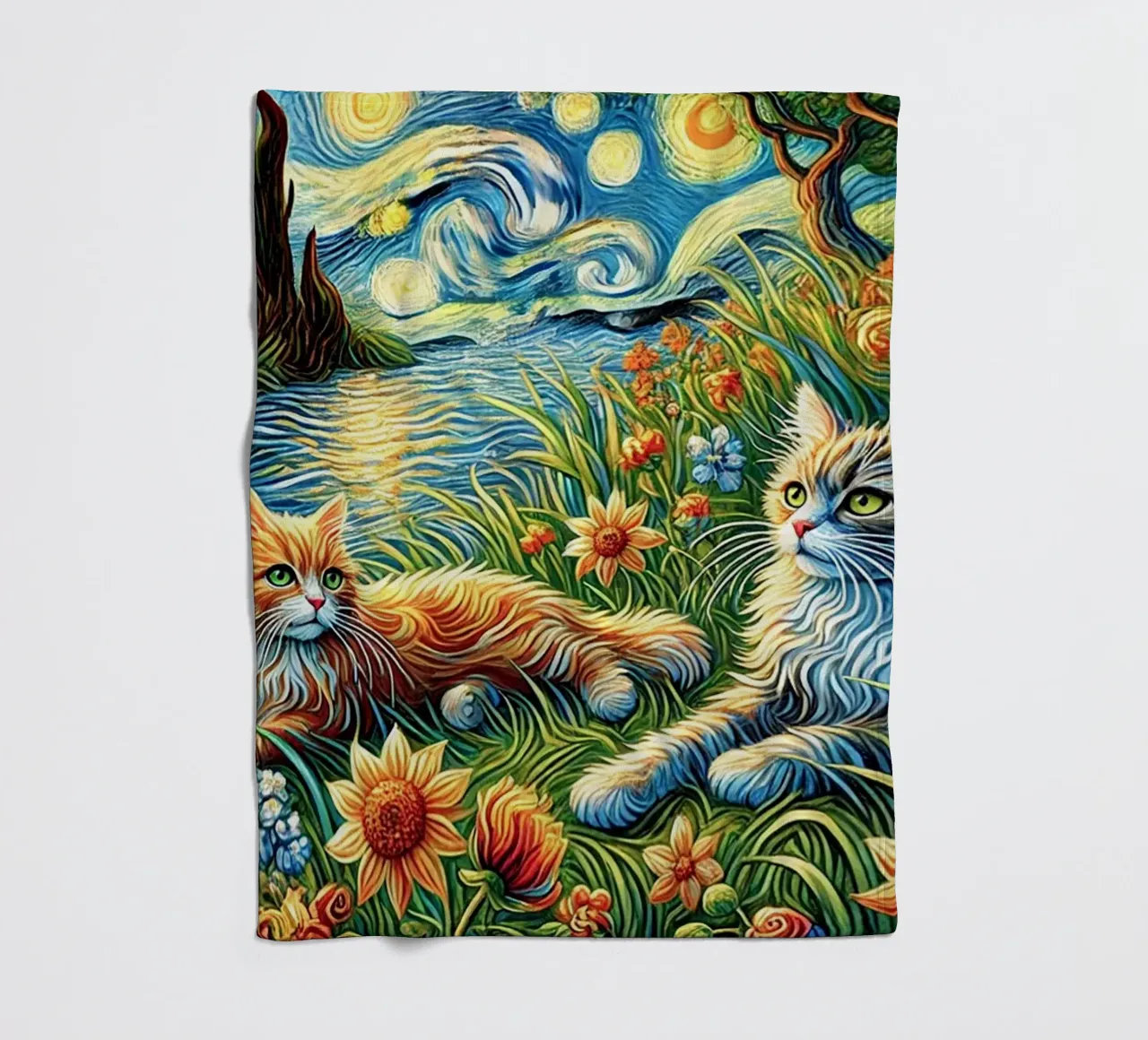 I LOVE MY DADDY IN SUMMER, Kittycat Edition coperta in pile da Vintage Van Gogh