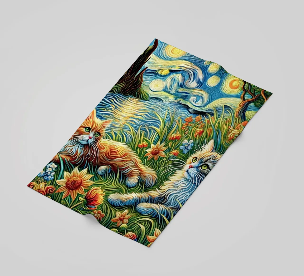 I LOVE MY DADDY IN SUMMER, Kittycat Edition telo mare da Vintage Van Gogh