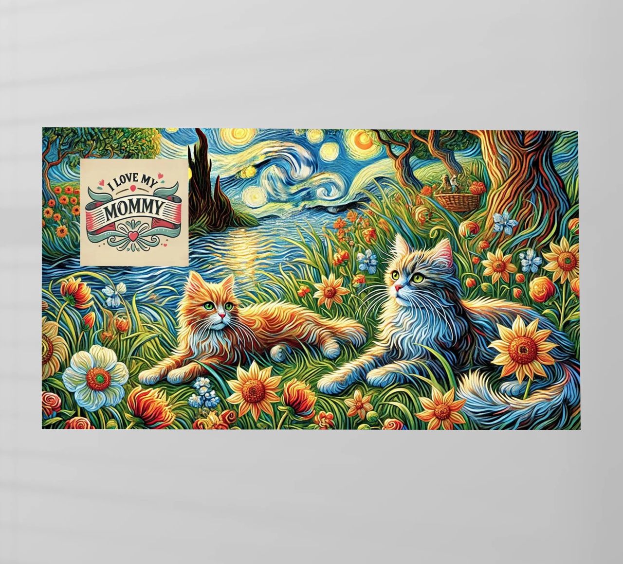 I LOVE MY MOMMY IN SUMMER, Kittycat Edition pellicola backlit da Vintage Van Gogh