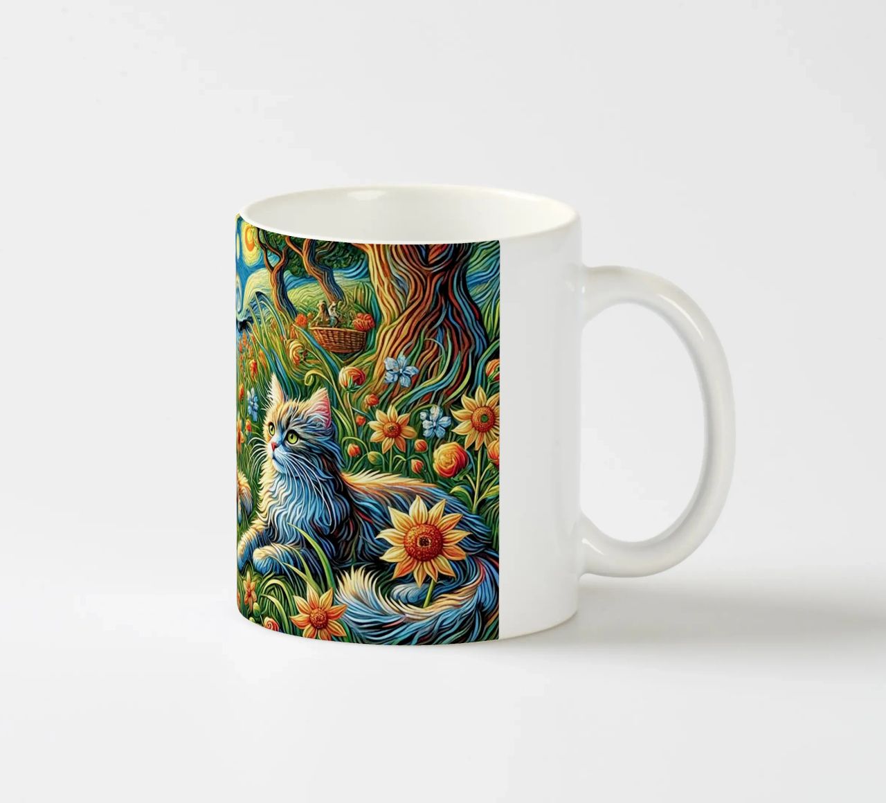 I LOVE MY MOMMY IN SUMMER, Kittycat Edition tazza in ceramica da Vintage Van Gogh