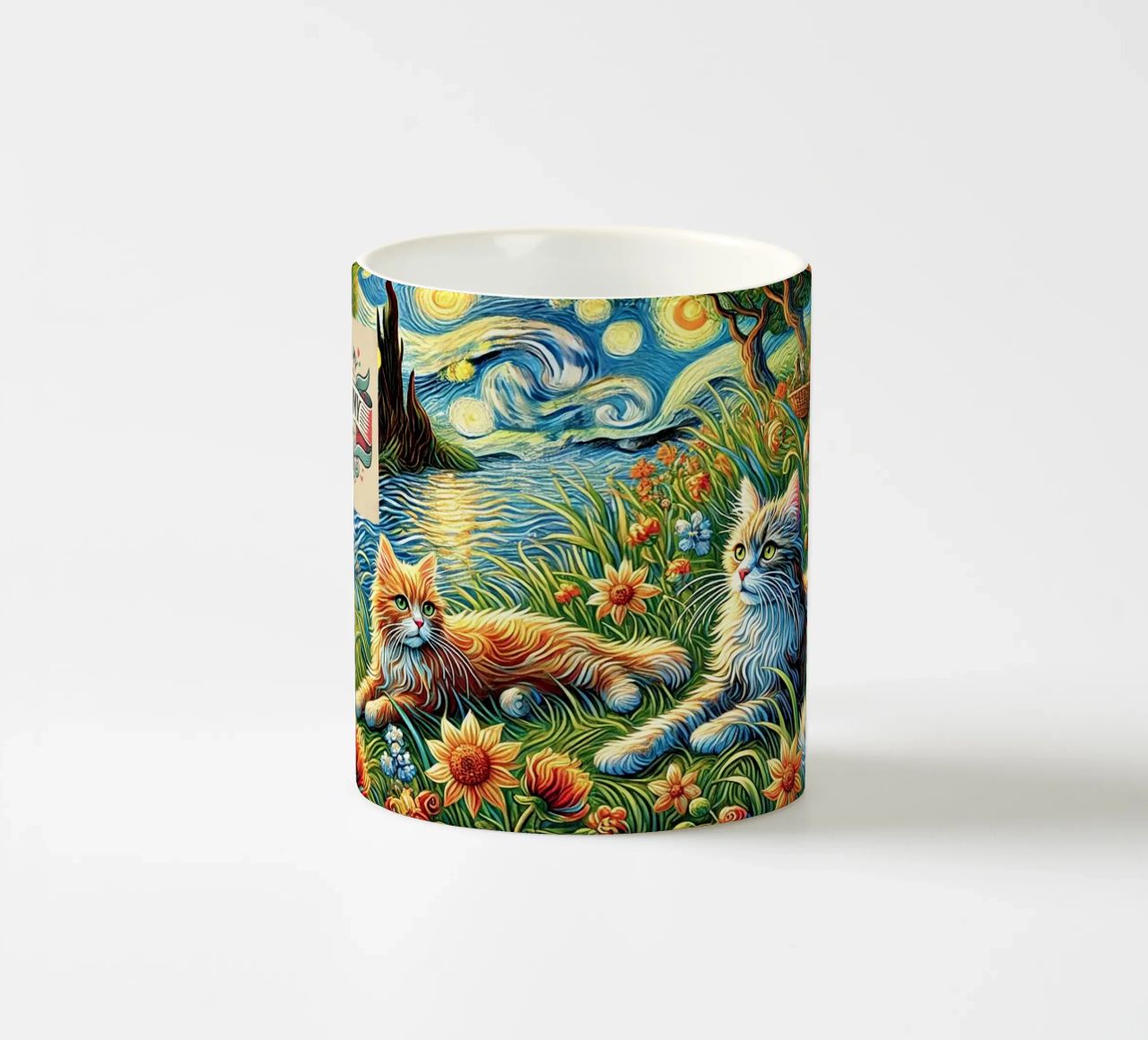 I LOVE MY MOMMY IN SUMMER, Kittycat Edition tazza in ceramica da Vintage Van Gogh