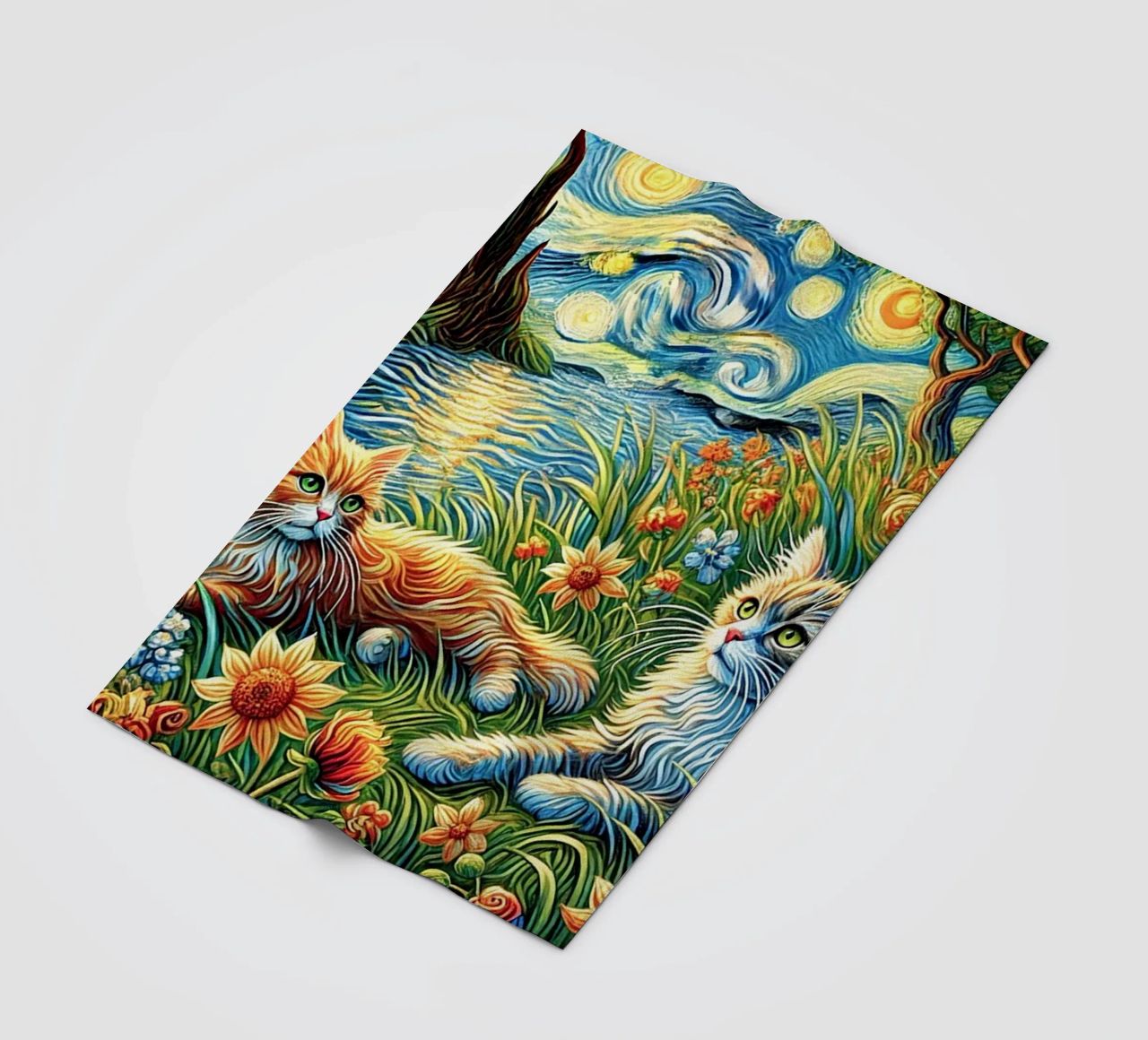 I LOVE MY MOMMY IN SUMMER, Kittycat Edition coperta in pile da Vintage Van Gogh