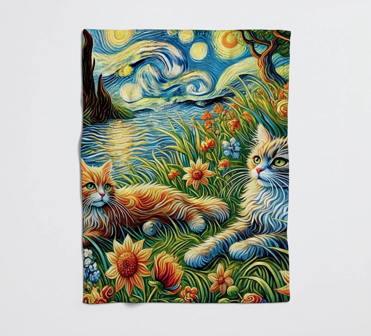 I LOVE MY MOMMY IN SUMMER, Kittycat Edition coperta in pile da Vintage Van Gogh