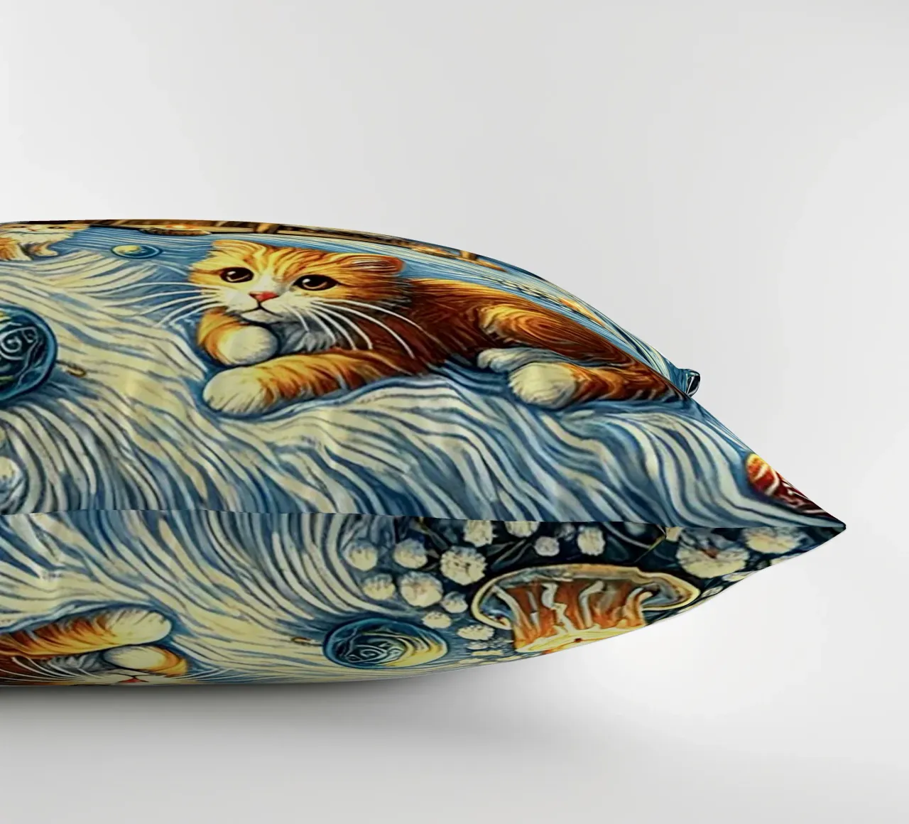 I LOVE MY DADDY IN WINTER, Kittycat Edition cuscino da Vintage Van Gogh